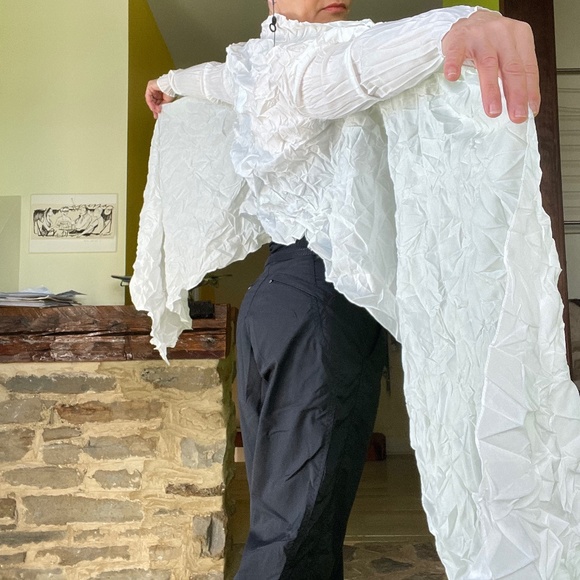 Marie Saint-Pierre designer. Short versatile coverall. Light crumpled fabric. S - Picture 5 of 12